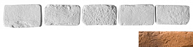 Leonardo Stone Декоративный кирпич Тычок Мадрид 485 12.5x7-8x1,7