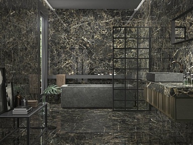 Керамогранит Ape Golden Black Pol. Rect 60x120
