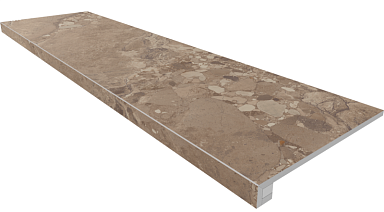 Ступень Ametis by Estima OM03 Oceanmist Brown неполированный 33x120+ Подступенок (14.5x120))