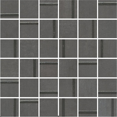 Kerama Marazzi MM13132 Декор Гварди 1 мозаичный антрацит матовый обрезной 30x30x0,9
