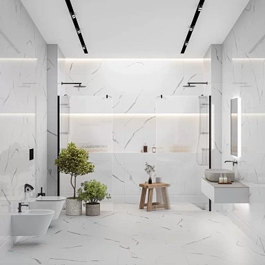 Керамогранит Kerama Marazzi SG015420R Монте Тиберио белый матовый обрезной 119,5x119,5x0,9