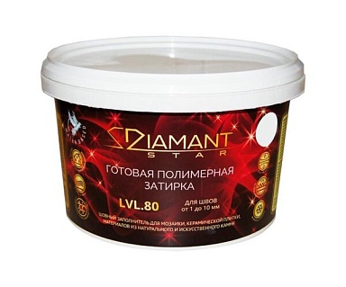 Смеси и затирки Diamant Полимерная затирка Diamant Star 801 Белый 2кг.