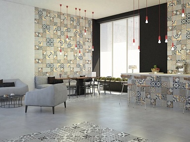 Декор El Molino Logos Azul Satin 58x58