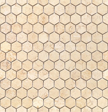 Мозаика Caramelle Mosaic Botticino MAT hex 18x30х6 295x305x6