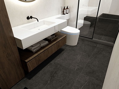 Керамогранит Global Tile GT1206020505LGR Ideal Черный лаппатированный 60x120