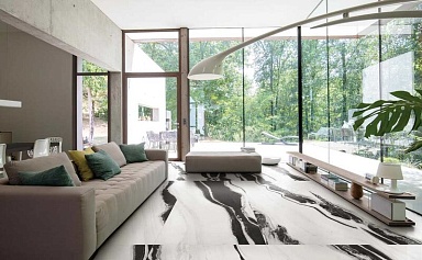 Керамогранит Floor Gres 751166 B&W White Naturale Ret 6mm 60x120