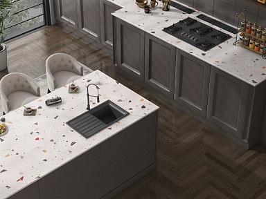 Керамогранит Motto Terrazzo White Digi Matt 800x2400x15