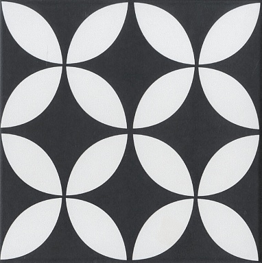 Керамогранит Yurtbay Seramik S17612 Stamp Black Matte 20х20