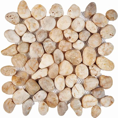 Pixmosaic PIX265 Мозаика из гальки Bianco Natura stone 30.5х30.5