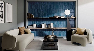 Керамогранит Rondine Group J91276 Mojave Blu Brick 6x25