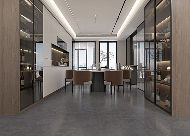 Керамогранит Basconi Home BHW-0024 Cateye Dark Grey Grains Soft-Polished Mould 600x1200x10