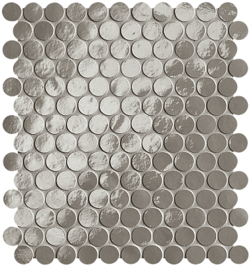 Мозаика FAP Ceramiche fROJ Glim Grigio Fumo Round Mosaico Brillante 29,5x32,5