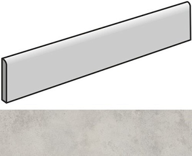 Плинтус Italon 610130004070 Millenium Silver Battiscopa 7.2x60