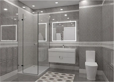 Kerama Marazzi BLE006 Бордюр Багет Гран Пале белый 25х5,5