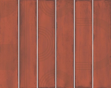 Панно Kerama Marazzi KMP3STA005RN6X Панно Мажорель красный глянцевый (из 6 частей 6х28,5) 36x28,5x1