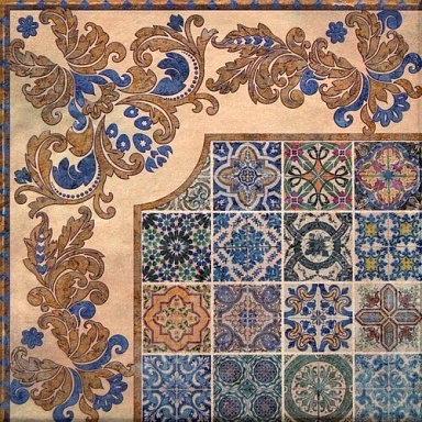 Декор Cifre Ang. Roseton IBERIA 33*33