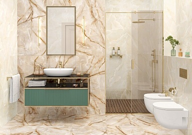 Керамогранит LCM 6060ORO11P Onyx Royal Latte 60x60