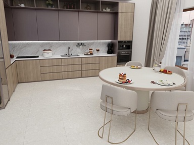 Керамогранит Duna TZ0H60M01 Terrazzo Clay Carving рельеф 60x60