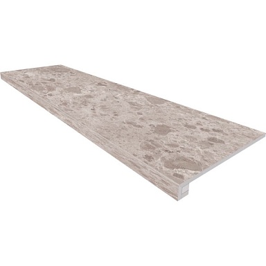 Estima Комплект GR02 Грано Серый (Ступень 33x120x9 Неполированный прямоугольный бортик без насечек + Подступенок 14,5x120х9)