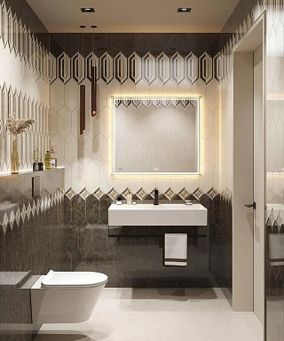 Kerama Marazzi HGD/A473/35003 Декор Бикуш глянцевый 14х34