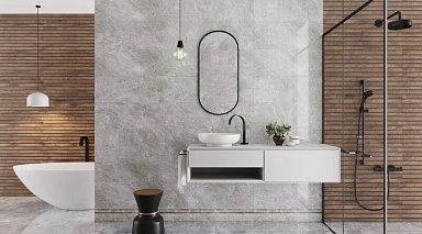 Eurotile Плинтус 891 Amina Calacatta 16x89.5