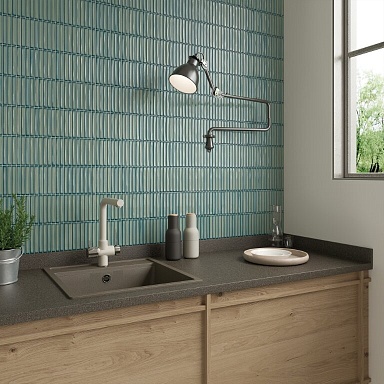 Плитка DNA Tiles 133481 Osaka Bars Green 12,5x25