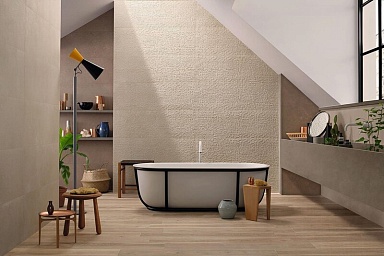 Плитка Marazzi Italy M019 Stone Art Ivory Struttura Woodcut 3D 40x120