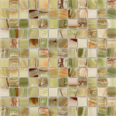 Мозаика Caramelle Mosaic Pietrine Onice Jade Verde POL 2.3x2.3 29.8x29.8