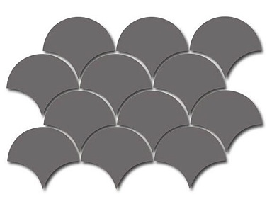 Плитка Equipe 21979 Fan Dark Grey 10,6х12