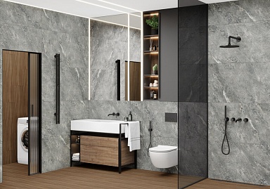 Керамогранит LCM 8080AJA25M Ajax Graphite матовый карвинг 800x800x8