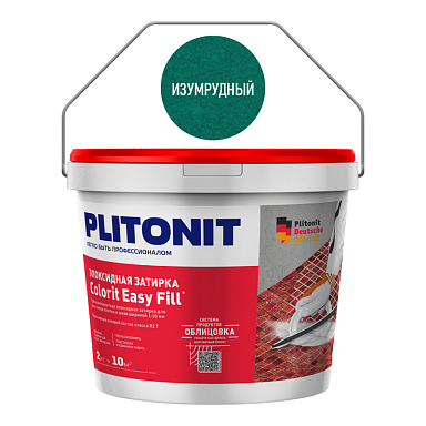 Смеси и затирки Plitonit Colorit Easy Fill Трёхкомпонентная эпоксидная Изумрудный 2 кг