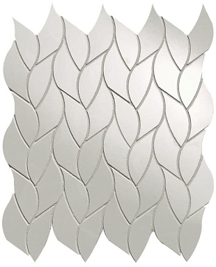 Мозаика FAP Ceramiche fQMU Onice Neve Leaves Mosaico 25.9x30.9