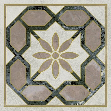Декоративная вставка Kerama Marazzi OS/A283/SG606220RL Серенада 1 лаппатированный обрезной 7,2x7,2