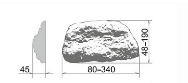 Искусственный камень Камелот Дублин 122 Плоскость 80-340х48-190х45