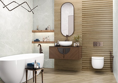 Плитка Delacora WT93WOS55R Woodstyle Nut Strip 300x900x8.5