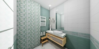 Плитка BELLEZA 00-00-5-08-01-61-2340 Блум голубой 20x40