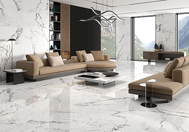 Керамогранит ITT Ceramic Calacatta Black Polished Rect 60x120
