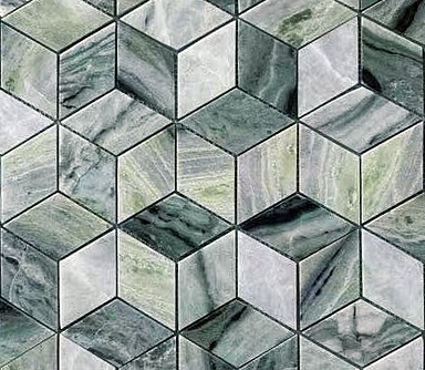 Мозаика Caramelle Mosaic Onice Verde oliva POL diamond 96x55x7 298x259
