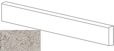 Плинтус Gardenia Orchidea ML76002 BATTISCOPA MOLATO GRIGIO 8x80