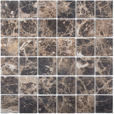 Мозаика Pixmosaic PIX303 Dark Emperador матовая 48x48 305х305x6