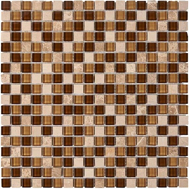 Pixmosaic PIX737 Мозаика из мрамора и стекла 15x15 300х300x4