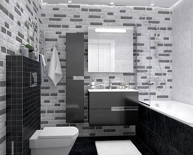 Керамогранит Laparet Loft чёрный 30х60