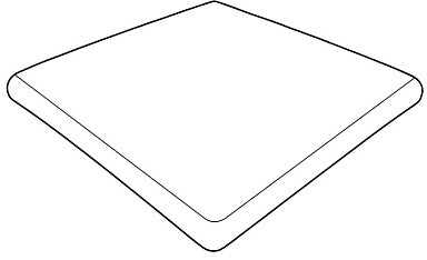 Gres de Aragon 906165 Ступень угловая Petra Anti-Slip Orce 33x33