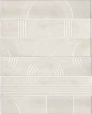 Панно Kerama Marazzi KMP3STA001RN6X Панно Мажорель белый глянцевый (из 6 частей 6х28,5) 36x28,5x1