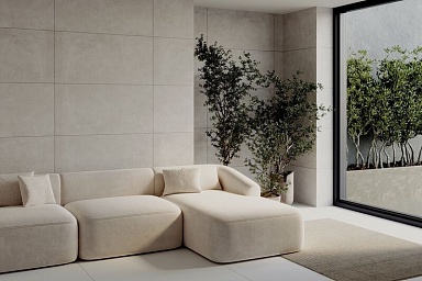 Керамогранит Pieza Ceramica BT006012C Beton Grey Карвинг 60х120