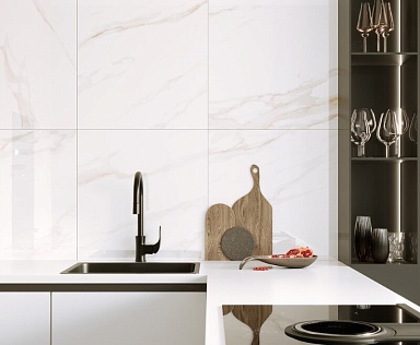 Керамогранит Ceradim Calacatta Regal Gold Белый Полированный 60х60