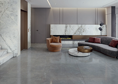 Керамогранит Kutahya Seramik Pulpis Prime Light Grey Parlak Nano Rectified 60x120