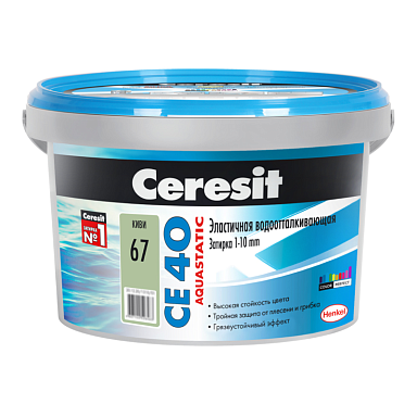 Смеси и затирки Ceresit CE 40 1956553 CE 40/2 Затирка эл вод против (киви) 2 кг