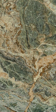 Панно Kerama Marazzi SG593522RA/D Панно Риальто Нобиле 1 зелёный лаппатированный обрезной 119,5x238,5x0,9