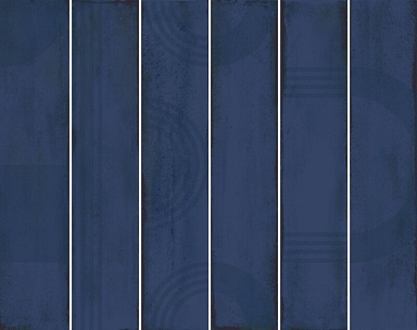 Панно Kerama Marazzi KMP3STA007RN6X Панно Мажорель синий тёмный глянцевый (из 6 частей 6х28,5) 36x28,5x1